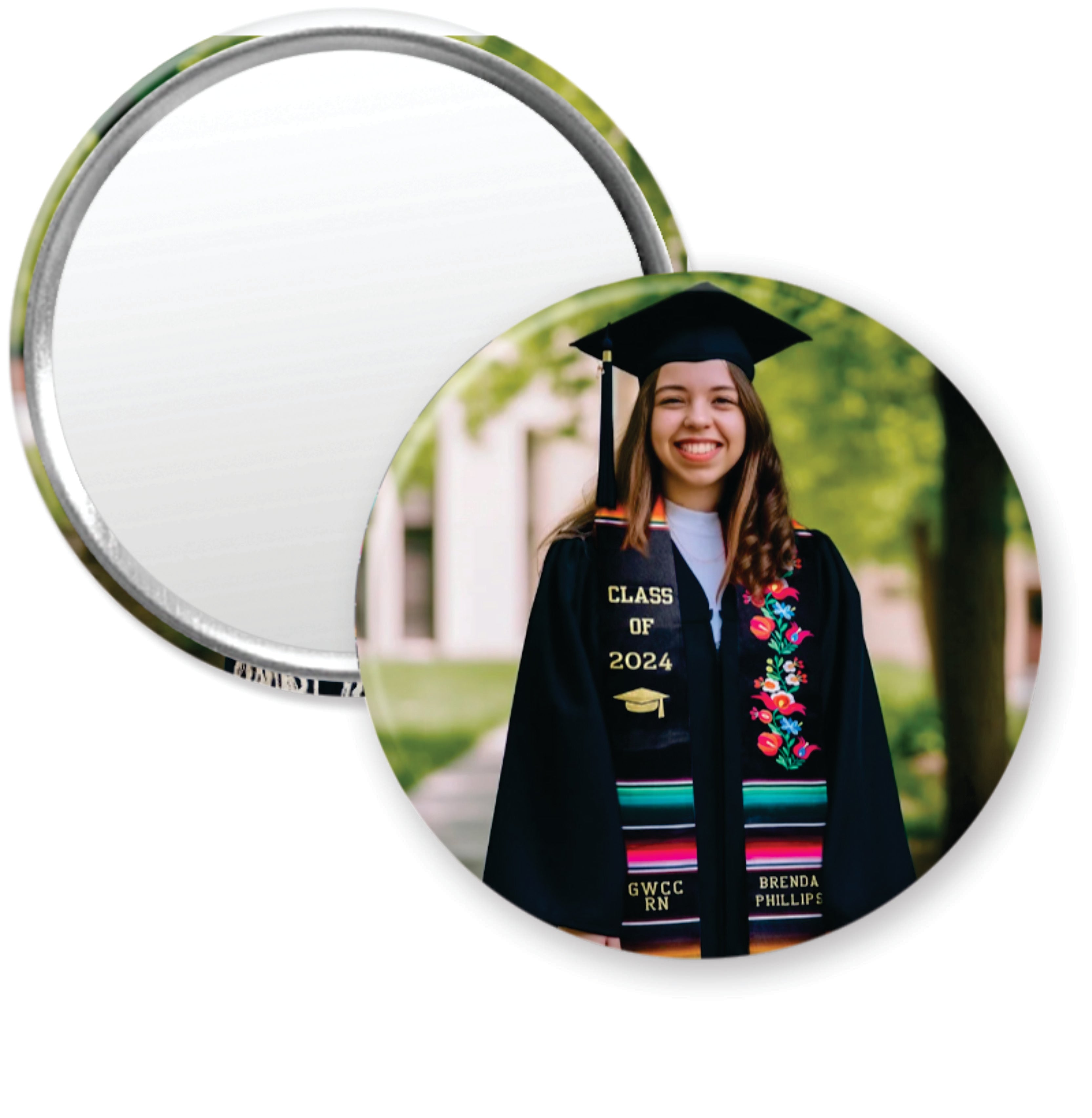 3-3.5 inch Button-Magnet-Mirror or Coaster